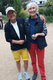 Vainqueurs de la pétanque du 9 septembre 2026 : Jeanne, Isabelle