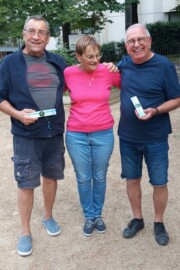 Christian, Paulette, Serge Vainqueurs de la pétanque du 18 septembre 2026 : Christian, Paulette, Serge